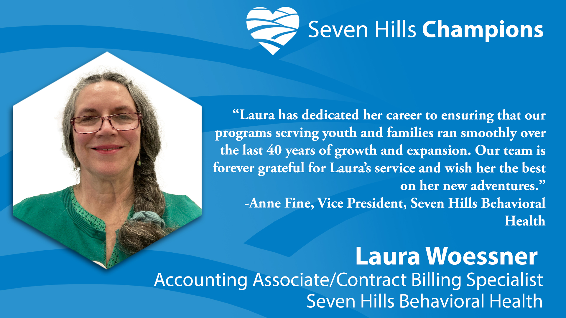 Join Us in Congratulating Laura Woessner on a 40+ Year Career!