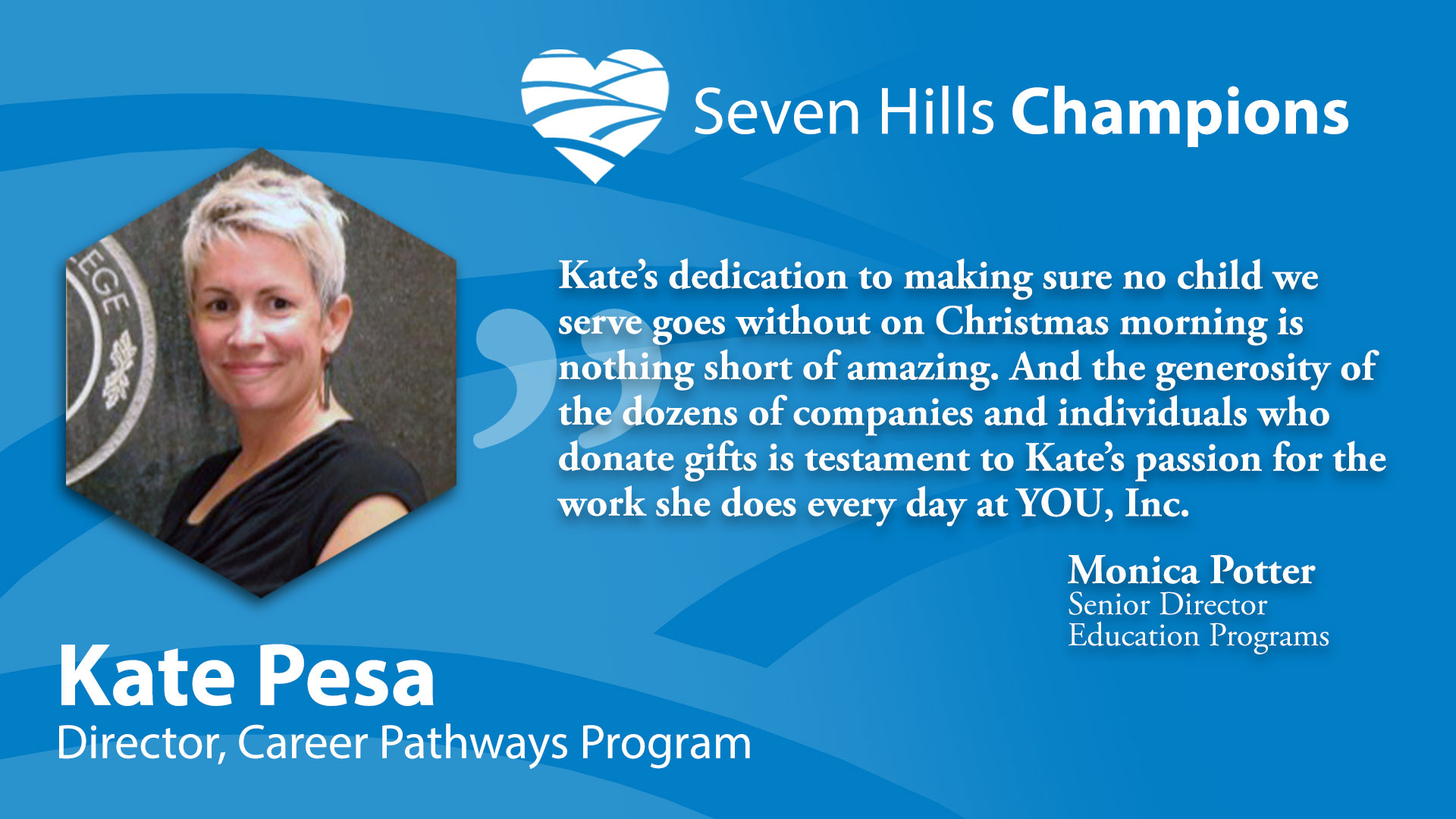 Introducing Seven Hills Champion, Kate Pesa