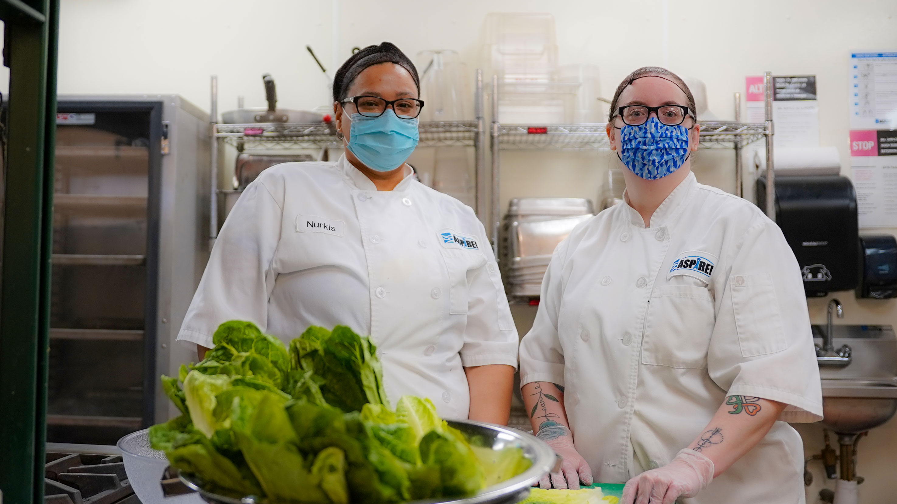 Photo of the Culinary Interns at Seven Hills ASPiRE! Workforce Readiness