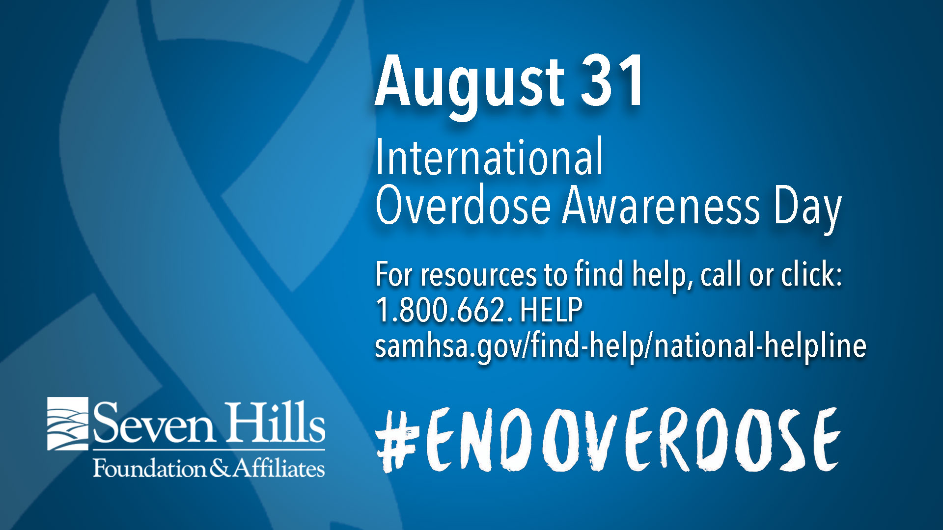 August 31 is International Overdose Awareness Day